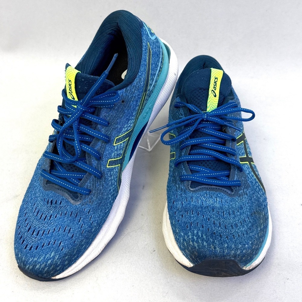 Asics Gel-Nimbus 24 Mens Running Shoes Blue Lime Green Size 10